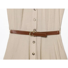 LIZAKOSHT - New Summer Dresses Women's Fashion Slim Elegant Mini Youth Women's Holiday Dress Street Chic Belt Decoration Dress