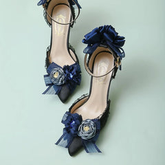 LIZAKOSHT - stilettos shoes woman black high heels women luxury bridal heel shoes lolita goth shoes shoes women evening dress y2k heel