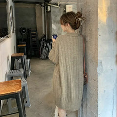 LIZAKOSHT - woman vintage dress bodycon y2k evening long Sleeve Pleated Lace Up Dresses Sleeve Pleated Lace Up Dresses Solid Knitted French