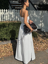 LIZAKOSHT - Women's Summer New Strapless Dress Lightweight Vacation Off-Shoulder Ruched High-Waist Loose Maxi Dress
