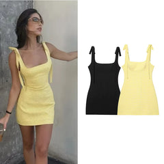 LIZAKOSHT - Dress Summer Women's 2025 New Chic Slim Tube Top Mini Elegant Travel Women's Dress Street Leisure Holiday Youth Dress