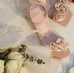 LIZAKOSHT - Summer 2024 Square Heels Sandals for Woman Party and Weddings Footwear Open Toe Women's Shoes Beach Chunky Block Heel Thick Sale