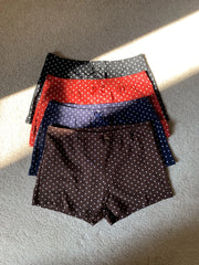 LIZAKOSHT - Polka Dot Cotton Shorts Woman Summer Bow Elastic Waist Straight Short Pants Female Casual Cozy Home Pajama Bottom New Pant