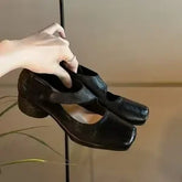 LIZAKOSHT  -  Flat Shoes Women's New Spring and Autumn Summer Genuine Leather Retro Round Toe Flat Ballet Shoes Mary Jane Single Shoe Flats