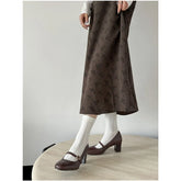 LIZAKOSHT - Fashion Pumps New High Quality True Leather Round Head Shallow Mouth High Heel Leather Shoes Modern Women's Shoes