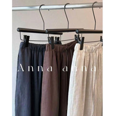 LIZAKOSHT - Fashion New High Waist Linen Women Wide Leg Pants Summer Thin Loose Casual Pants Korean Solid All Match Straight Trousers