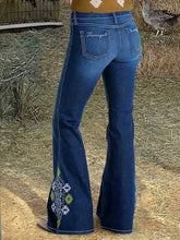 LIZAKOSHT - Y2k Jeans For Woman Butt Lifting Tummy Control Flared Denim Pants With Embroidered Hem All Season Versatile Style Fine Stitching