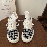 LIZAKOSHT - All-Match Mixed Colors Espadrille Shoes Casual Female Sneakers Small New Lace-Up Fabric Leisure Canvas Shoes