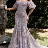 LIZAKOSHT - Elegant Off Shoulder Floral Sleeveless Mermaid Formal Evening Dresses Birthday Party Prom Gowns Customized