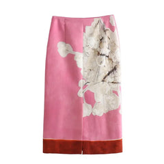 LIZAKOSHT - New Summer Female Chic Print Skirts Mid-Waist Zipper A-Line Woman Skirts Wild Causal Women's Straight Vintage Skirt Y2k