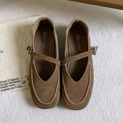 LIZAKOSHT - Spring New Brand Women Flat Shoes Fashion Round Toe Ladies Elegant Mary Jane Shoes Soft Flat Heel Single Shoes New Woman