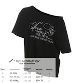 LIZAKOSHT - Letter Print Graphic T Shirts White Oversized One Shoulder Tops Womens Summer Fashion Clothing Trends 2025