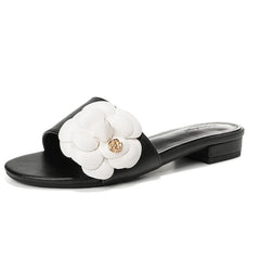 LIZAKOSHT - Flower Designer Women's Slippers Summer Casual Slides Female Fashion Vacation Low Heel Comfortable Beach Sandals Women