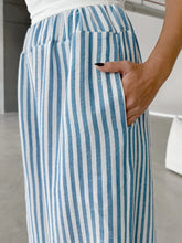 LIZAKOSHT - Bronladies High Waisted Thin Pants Women's Stripe Versatile Fashionable Loose Trousers Casual Office Lady Wide Leg Pants Summer