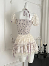 LIZAKOSHT - Summer Women Y2k Kpop Vacation Korean Shoujo 2000s Lolita Outfits 2 Piece Set Short Sleeve Crop Tops + Gyaru Coquette Mini Skirt