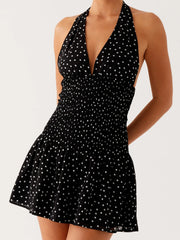 LIZAKOSHT - Elegant V-Neck Maxi Dress with Floral Print and Ruffled Hemline Women s Summer Boho Chic Sleeveless Dress