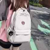 LIZAKOSHT - New Unisex Large Capacity Student Backpack Korean Solid Color Boys Girls Book Pack Nylon Waterproof Travel Bag Schoolbag
