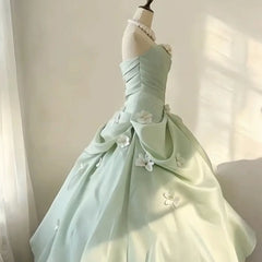 LIZAKOSHT - Sen Style Evening Gown Strapless Slimming Adult Gift Princess Dress Birthday Party Host Performance Dress