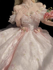 LIZAKOSHT - French Style Ethereal Design Temperament Lolita Dress Sweet Super Slim Pettiskirt