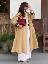 LIZAKOSHT  -  Elegant Cotton Trench Coats for Women 2025 Autumn Turn-down Collar Single Breasted Long Outerwears Ladies Windbreaker