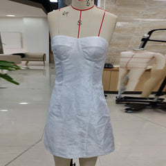 LIZAKOSHT - Formal Strapless Graduation Mini Dress Bodycon Party Tube Dress Elegant Backless Homecoming A-line Dresses for Women