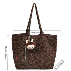 LIZAKOSHT - Retro Maillard Shoulder Bag Women Large Capacity Simple Tote Bag Winter Fashion Comfortable and Versatile Texture Storage Bags