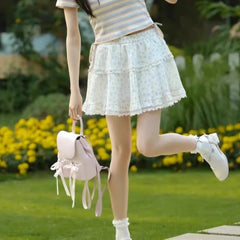 LIZAKOSHT - Sweet Bow Kawaii Girls Casual Mini Handbags Women Fashion Students Schoolbags Y2k Aesthetic All Match Backpacks Japanese Trendy