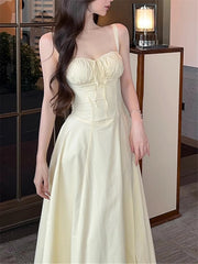 LIZAKOSHT Dress Women Summer New Fashion Elegant Casual Female Slim Vestidos Evening Party Korean Halter Dresses Vintage Clothes