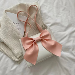 LIZAKOSHT - PU Leather Bow Bag Women's Bag New Fashion Trend Shoulder Bag Foreign Temperament Tote Bag Female Handbag