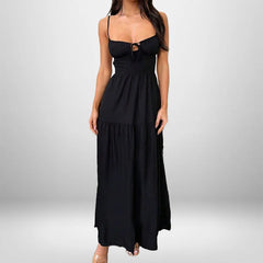 LIZAKOSHT - Spring Amazon New Lace-up Temperament Elegant Fashion Sexy Backless Waist Suspender Dress Niche Comfortable and Exquisite