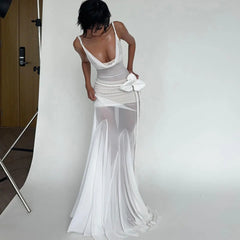 LIZAKOSHT - 3Pcs Rose Bikini Sexy Swimsuit Women Push Up Swimwear Female Brazilian Biquini Ruffle Bathing Suit Long Skirt Beachwear Cover Up