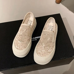 LIZAKOSHT - Female Footwear Transparent Women's Shoes Off White Loafers High on Platform Clear Fashion Korean Luxury Cheap Y2k Sale 39