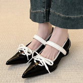 LIZAKOSHT - Fashion Pointed Toe Butterfly Knot Strange Style Mary Jane Shoes Women Designer Sports Ballet Shoes Elegant Party Dress Pumps