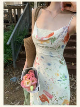 LIZAKOSHT  -  Women Boho Strap Dress Summer Sexy Backless Sleeveless Long Dress French Vintage Elegant Printed Evening Party Long Dresses