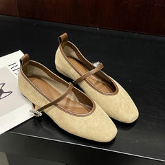 LIZAKOSHT  -  Spring New Women Flat Shoes Fashion Round Toe Ladies Elegant Mary Jane Shoes Soft Flat Heel Dress Single Shoes New Woman