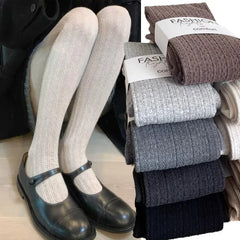 LIZAKOSHT - Y2K Vintage Knitted Pattern Tights Women Fashion Basic Thickened Wool Tights High Streetwear Stocking Pantyhose for Winter