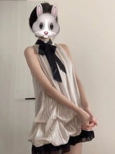 LIZAKOSHT - Sweet Slim Halter Womens Dresses Goth Ball Gown Harajuku Korea Mini Party Dress Dleeveless Punk Vintage 90s Y2k Emo Fashion Rock