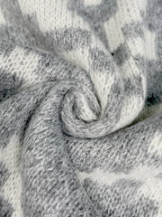 LIZAKOSHT - Autumn and winter new product half high collar snowflake Christmas multicolour loose casual knit sweater top female style