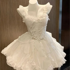 LIZAKOSHT - Tea break pure ballet style set birthday dress Sen Peng skirt