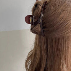 LIZAKOSHT - 1PC Chocolate, Acetate, Grab Clip, Hair Clip, Female, Back of Head, Hair Grip, Premium, Shark, High Quality, Four Seasons