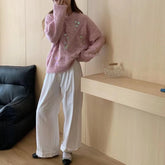 LIZAKOSHT  -  Elegant Jacquard Sequins Sweater Fashion Solid Color Long Sleeve Knitted Pullover Winter New Women's O Collar Hollow Out Jumpers