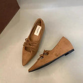 LIZAKOSHT - Women Shoes Autumn Pointed Toe Clogs Platform Increas Height Bow-Knot Female Footwear Fall New Retro Creepers Summer Butterfly D