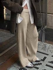 LIZAKOSHT - Casual Comfy Solid Loose Pants Streetwear Fashion Basic Leisure Bottoms Korean Aesthetic Chic 90s All-match Pants