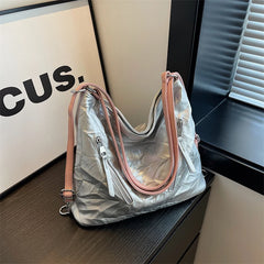 LIZAKOSHT - Vintage Large Crumpled Shoulder BackpackBags Crossbody Bags Women Handbags and Purses New Design Ladies Messenger Bags