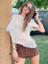 LIZAKOSHT - Women Clothes Hollow Out Backless Blouses Summer O-neck Bandage White Tops Female Holiday Beach Cover-ups Streetwear