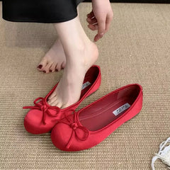 LIZAKOSHT - Spring New Women Flat Shoes Fashion Round Toe Shallow Slip On Ladies Casual Ballerina Shoes Soft Flat Ballet Shoes New Woman
