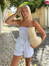 LIZAKOSHT - Striped Pleated Ruffles Strapless Women Tops Sets Sexy Off Shoulder Vest Casual Shorts Suits New Summer Female Vacation Outfits