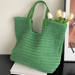 LIZAKOSHT - Trendy All Match Solid Crochet Shoulder Underarm Bag Fashion Korean Women Tote Bags Vintage Casual Simple Handbags Y2k Aesthetic