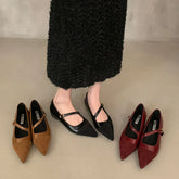 LIZAKOSHT  -  Spring New Brand Women Flats Fashion Pointed Toe Slip On Ladies Casual Laofer Shoes Flat Heel Dress Flat Shoes Mujer New