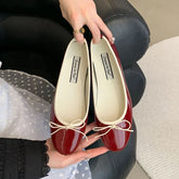 LIZAKOSHT  -  Fashion Round Toe Flats Ballet Shoes Wedges Low Heels Design Shallow Ballerina 2025 Spring Loafers Soft Moccasin Bow Shoes Mujer
